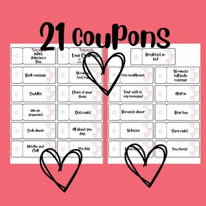 Printable Valentine&#39;s Day Love Coupons, 21 printable coupons