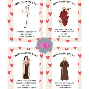 Printable Catholic Valentine's Day Card / Saint Cards / Catholic Valentines / Saint Valentine's Day / Saint Valentines Day Cards image 5