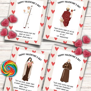 Printable Catholic Valentine's Day Card / Saint Cards / Catholic Valentines / Saint Valentine's Day / Saint Valentines Day Cards image 4