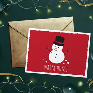 Carte de Noël Snowman IMPRIMABLE