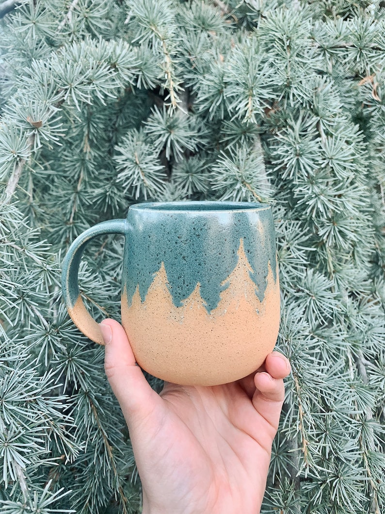 Forest mug made to order Teal