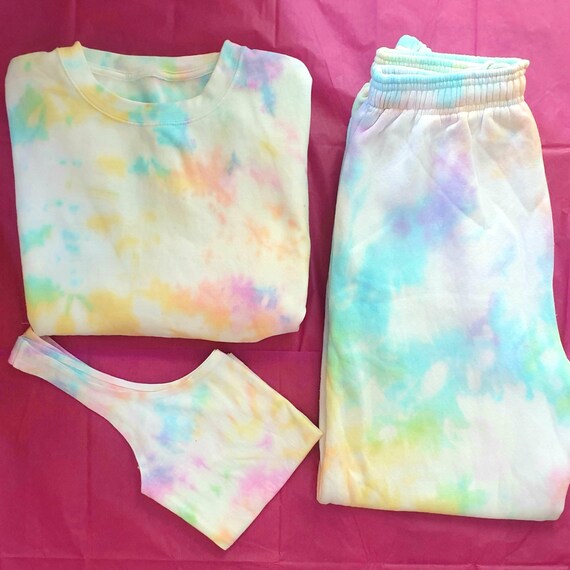 Tie Dye Set Rainbow Sweatsuit Tye Dye 