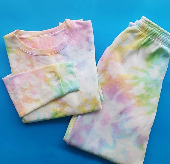 Rainbow Tie Dye Jogger Set Tracksuit 