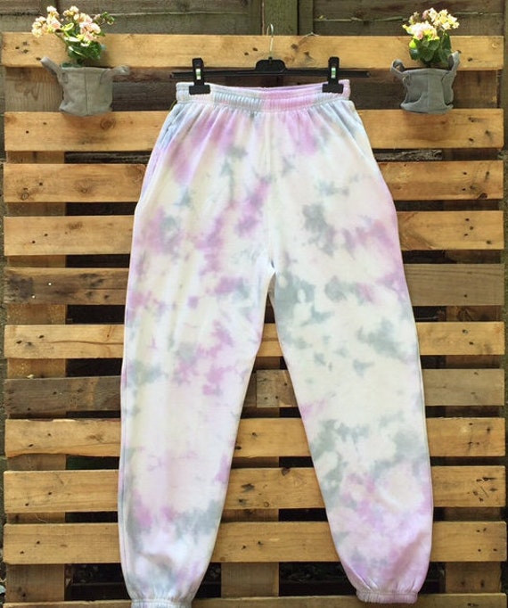 Pantalones de chándal Tie Dye Jogger lila y gris | Etsy México