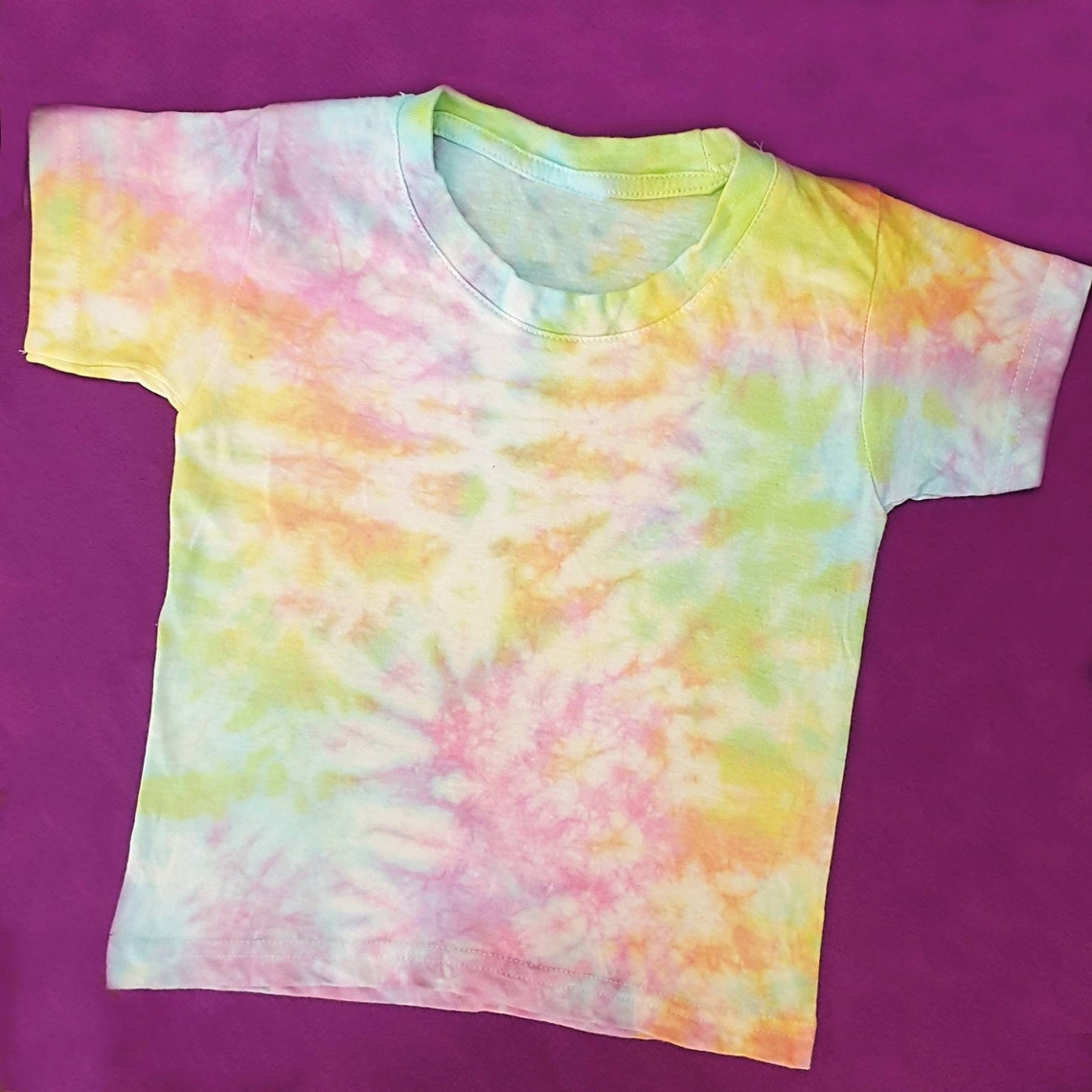Tie Dye Rainbow Girls Set. Bike Shorts and T Shirt Set. Girls Etsy UK
