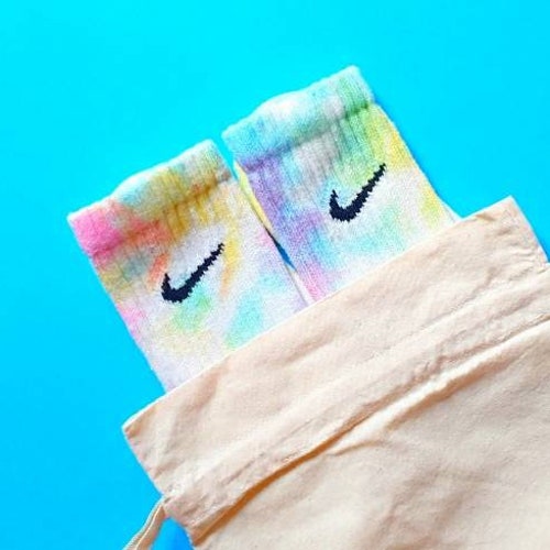 Tie Dye Black Nike Socks - Etsy