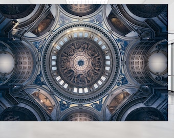 Baroque Ceiling Mural Wallpaper, Ancient Architecture (Peel and Stick)