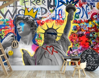 Buy Streat Art Graffiti Punk Rock Wallpaper Wall Art Mural