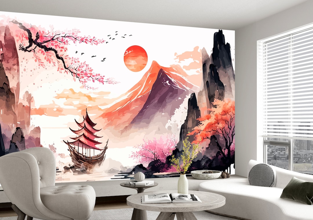 Japanese Landscape Wallpaper & Mountains and Sea Nature Japan Chinese ...