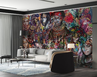 グラフィティルーム ストリートアート壁紙 モダンな壁の装飾 ティーン