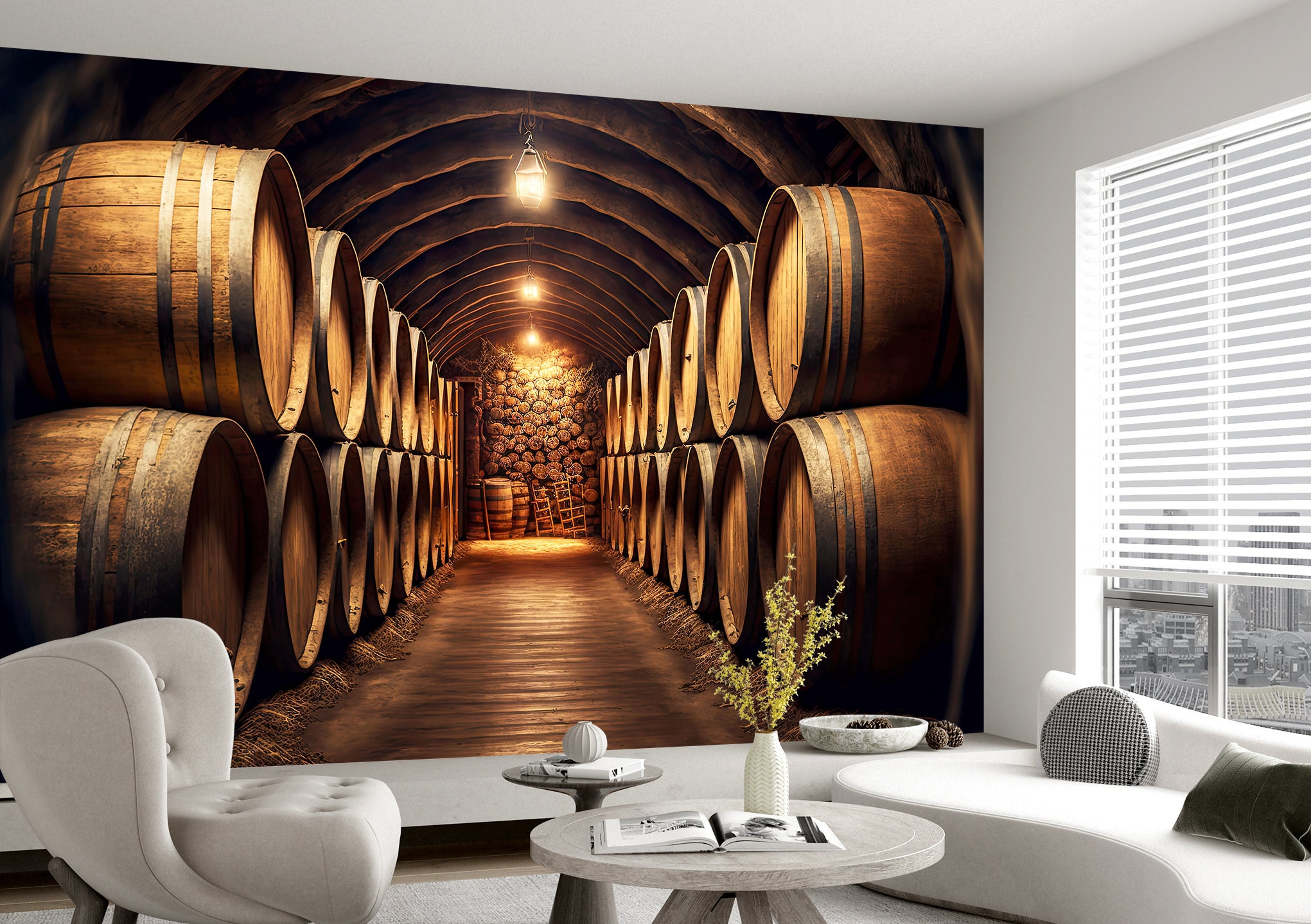 Thumbnail for Geometric Wall Art For Wine Cellars