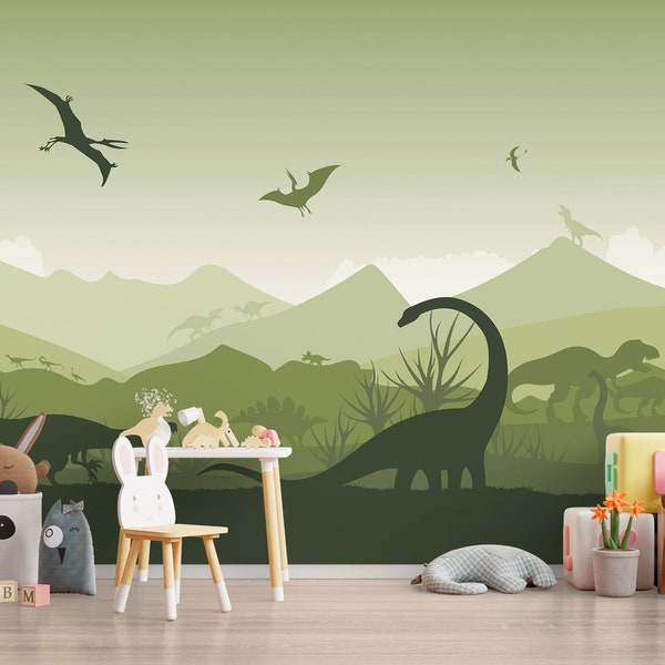 Dinosaur Wall Murals - Etsy