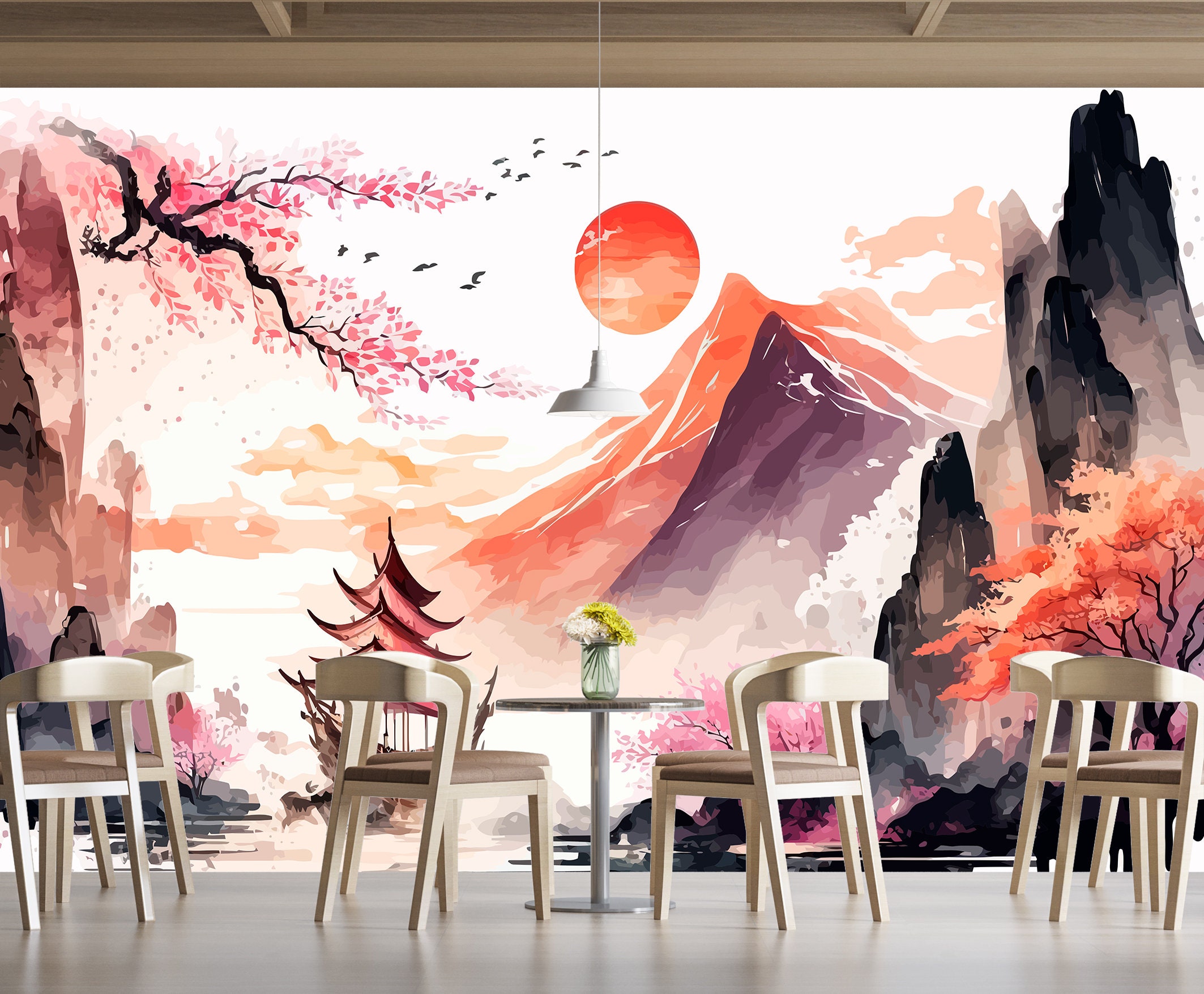 Japanese Landscape Wallpaper & Mountains and Sea Nature Japan Chinese ...