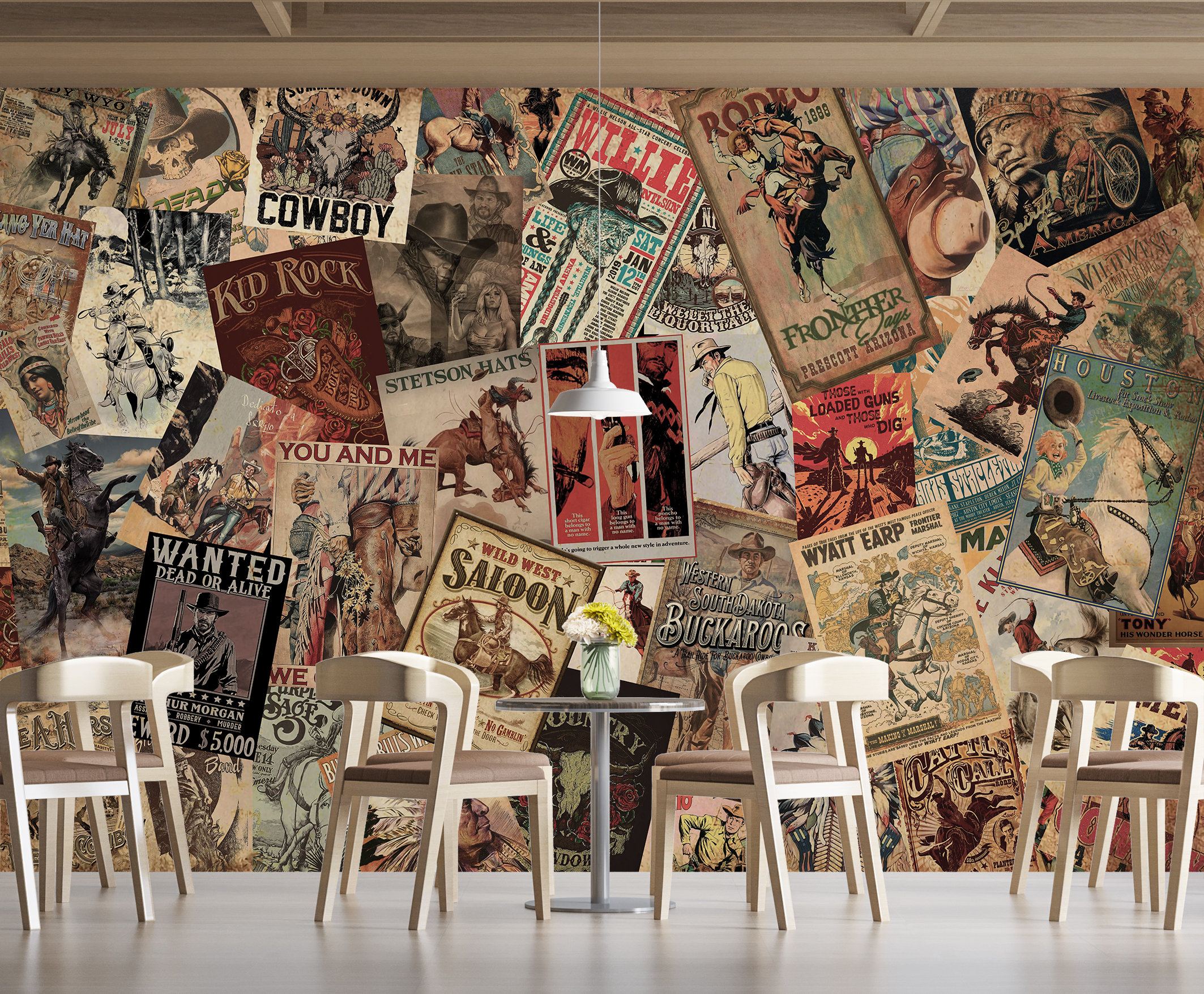 Western Rodeo Image Collages Vintage Western Collage Wallpaper, Cowboy Rodeo Art (peel and Stick) - Etsy