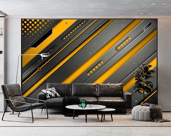 Cyberpunk Circuit Board Mural: Hi-Tech Gaming Room Wallpaper (Peel and Stick)