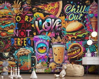 ストリートフードアート壁紙グラフィティアーバンストリートアート壁画