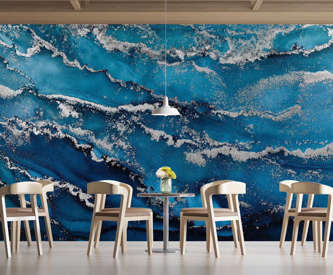 Papier Peint 3D Autocollant – Effet Marbre N347 – Amovible, Coloré, Déco Murale