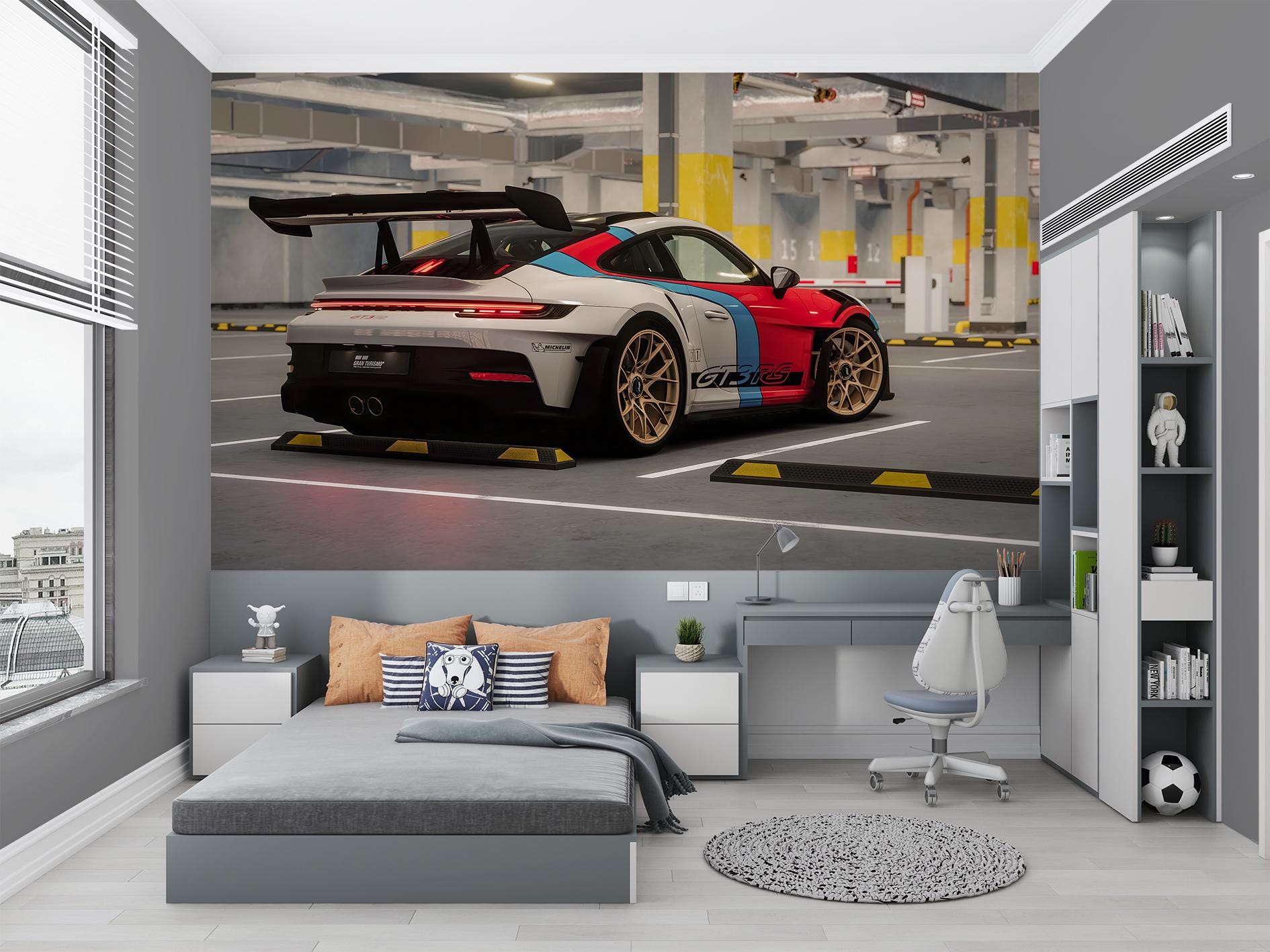 Porsche-behang sportwagen muurschildering Supercar Porsche-muurschildering  machinemuurschildering cadeau voor autoliefhebbers Porsche-muurschildering  - Etsy België, image size:1890x1417