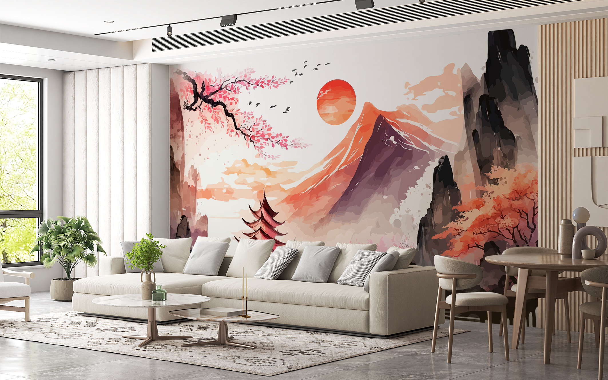 Japanese Landscape Wallpaper & Mountains and Sea Nature Japan Chinese ...