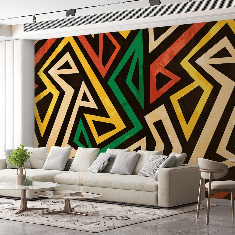African Print Wallpaper - Etsy