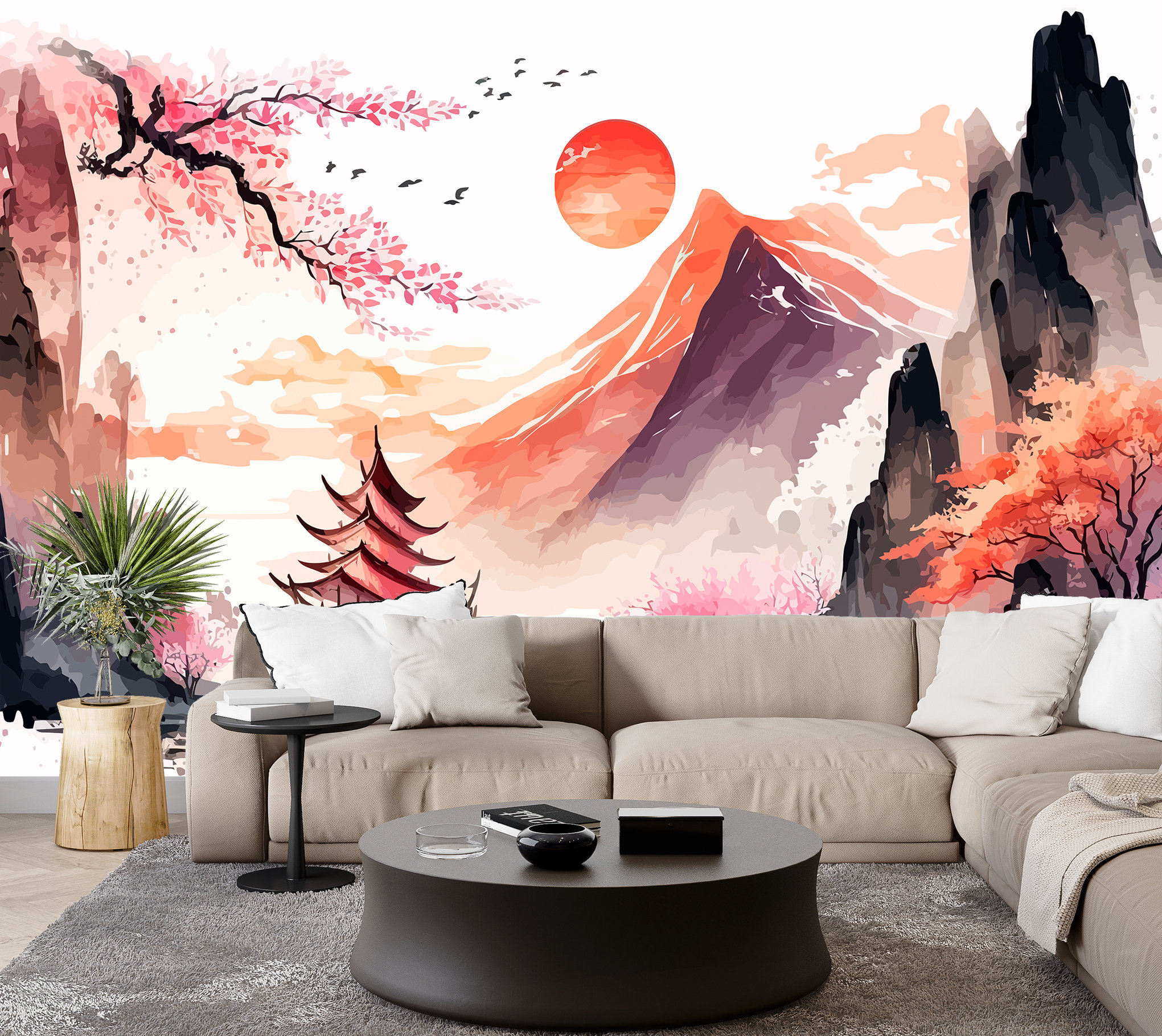 Japanese Landscape Wallpaper & Mountains and Sea Nature Japan Chinese ...