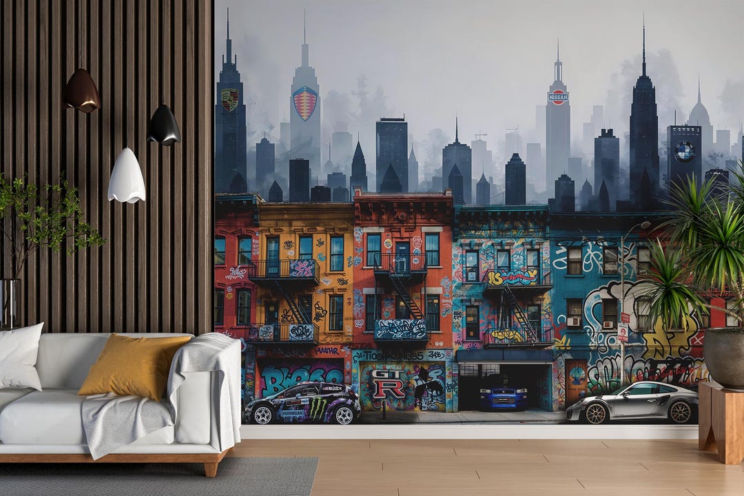 3D City Taxi 444 Vehicle Wall Murals