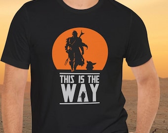 This Is The Way Shirt, The Mandalorian T-shirt, Mando and Grogu Sunset Tee, Galaxy's Edge