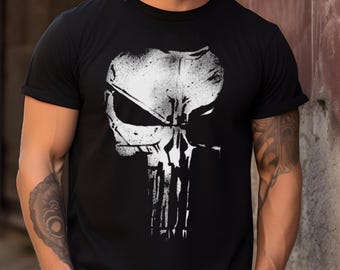 The Punisher Skull Shirt - Frank Castle Tshirt, Marvel Tee