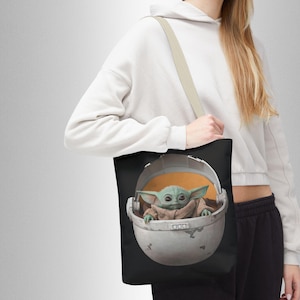 Bolsa de truco o trato de Grogu, 3 tamaños, Cosplay de The Mandalorian, Bolsa de Halloween de The Mandalorian, Bolsa de The Child, Bolsa de Halloween de Baby Yoda, Din Grogu imagen 1