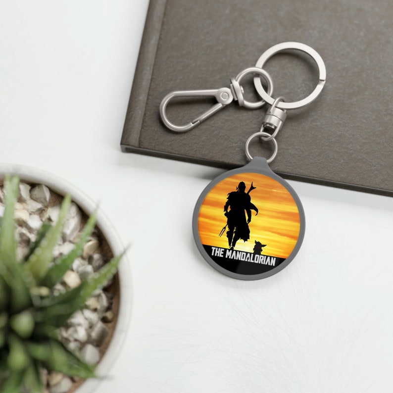 The Mandalorian Keyring, This is the Way Keyring, Mando Keychain or Bag Tag, Grogu Keyring or Bag Marker, Mandalorian Gift image 3