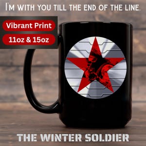 Winter Soldier Star Mug - Bucky Barnes Coffee Cup, Winter Soldier Accent Mug