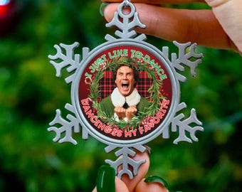 I Just Like to Dance Ornament, Pewter Buddy Dancing Christmas Décor
