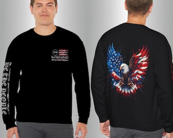 We The People Sweatshirt, Front, Back and Sleeve Printing, 1776 Patriot Sweatshirt