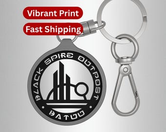 Black Spire Outpost Keyring, Batuu Keychain, Galaxy's Edge Tag