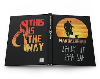 The Mandalorian Journal, This is the Way Notebook, Hardback Lined Journal, Mando and Grogu Scratch Pad, Personal Diary