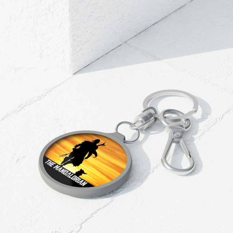 The Mandalorian Keyring, This is the Way Keyring, Mando Keychain or Bag Tag, Grogu Keyring or Bag Marker, Mandalorian Gift image 2
