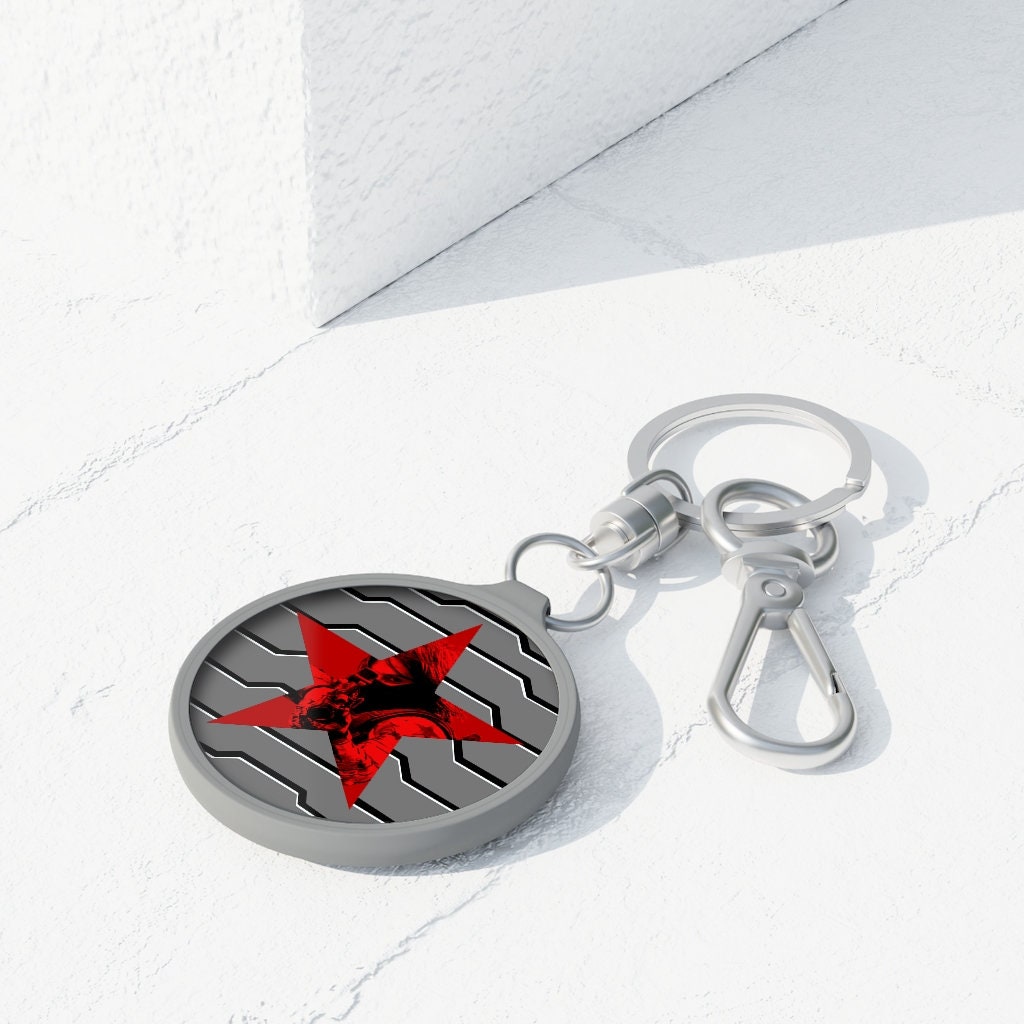 Winter Soldier Keyring or Tag, Bucky Barnes Keychain, Winter