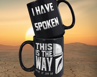 Mandalorian Mug, 15oz Distressed This Is The Way Mug, I Have Spoken Mug, 2-Sided Mug, The Mandalorian Gifts, Dadalorian Mug, Dad gift