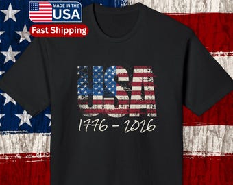 USA 1776-2026 Shirt, 250th America Anniversary T-Shirt, Patriotic Distressed Tee, Independence Day USA, 4th of July, Premium Tee