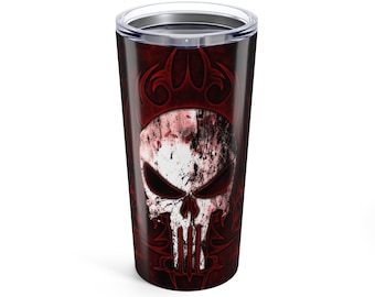 20oz Punisher Tumbler, Frank Castle Travel Mug,