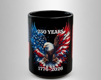 250 Years Patriotic Mug, Eagle Flag Coffee Cup, 1776-2026 We The People Mug