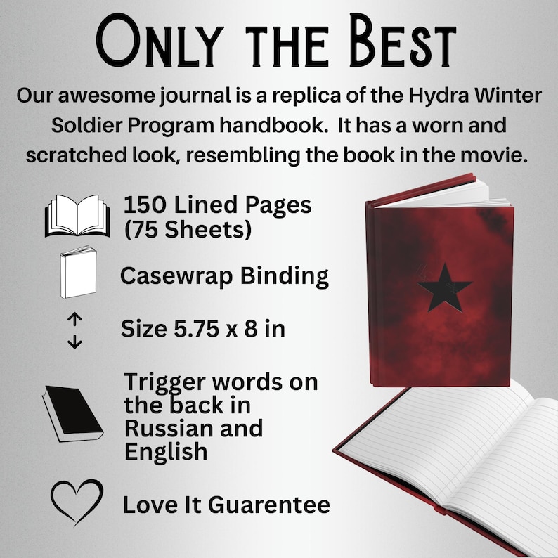 Program Order Layout Hydra Winter Soldier Program Handbook, Hard Cover Lined Journal ...