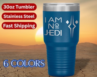 Ahsoka Fulcrum 30oz Travel Mug: Laser Engraved Stainless Steel Tumbler