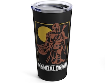 The Mandalorian 20oz Tumbler, This is the Way, Home Office Mug, The Mandalorian Travel Mug, Mando and Grogu Mug, Mudhorn Mug