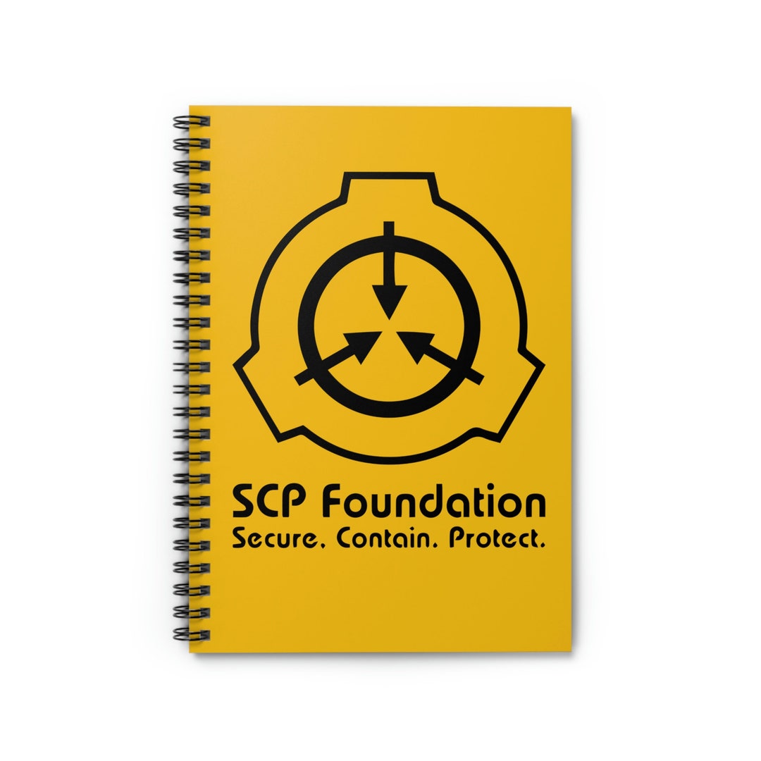 SCP Notebook, Secure Contain Protect, Spiral Bound and Lined Pages, SCP