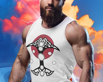 Yggdrasil Unisex Tank Top, Nine Realms Yggdrasil, Tor Shirt, Tor Cosplay, God of Thunder Tank Shirt, Norse Mythology
