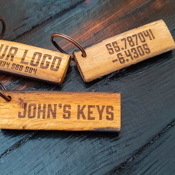 Scotch Whisky Barrel Cask KeyRing Personalised, Islay Single Malt Cask KeyFob, Whiskey Gift, Keychain, For Him, Unique