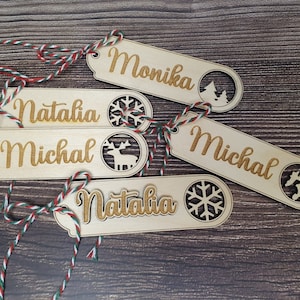 Personalised Stocking Tag, Christmas Stocking Tags, Christmas Gift Tags, Xmas Keychain, Keyring, Xmas Gift