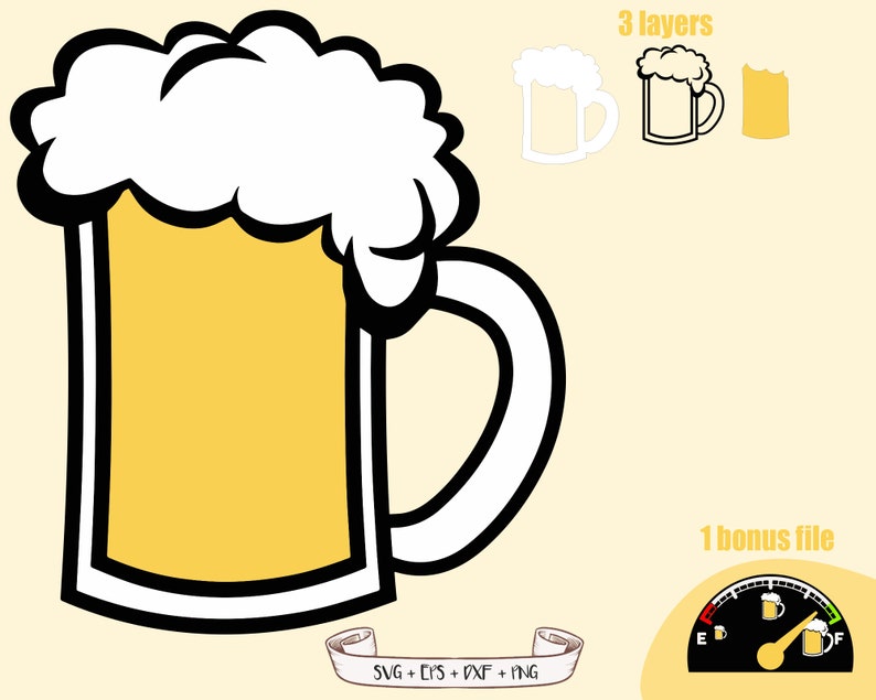 BEER STEIN svg logo beer svg3 layers svg cricut beerbeer Etsy