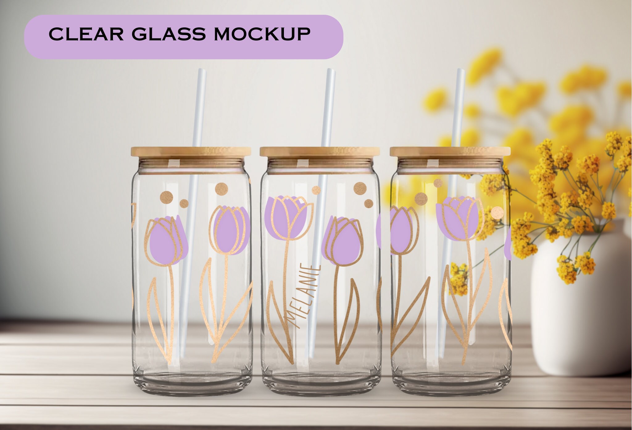 Boba Glass Tumblers, Betty Boba Tumbler, Glass Smoothie Cups